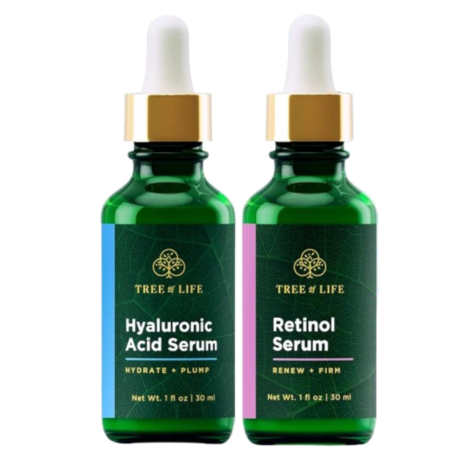 Sérum retinol nocturno de Tree of Life Beauty en botella para renovación suave.