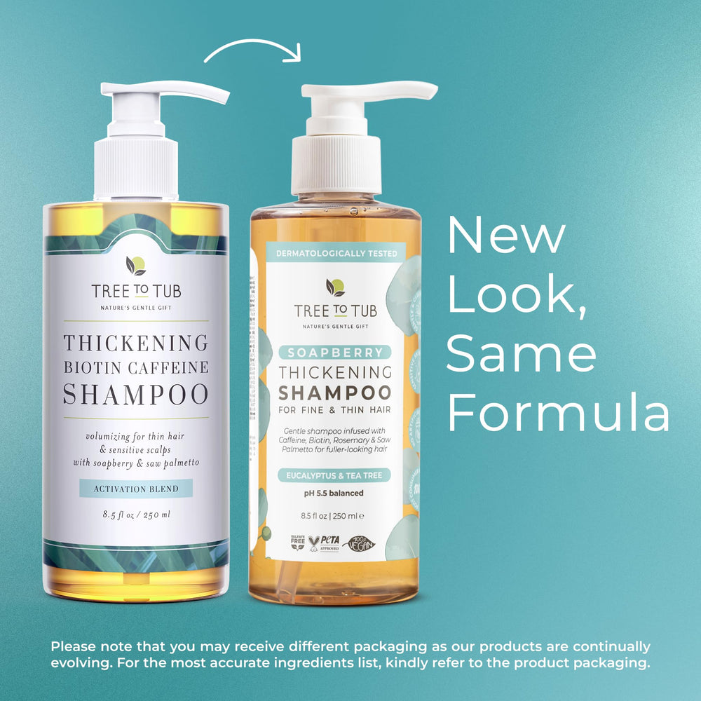 Tree to Tub Biotin Shampoo con cafeína para vitalidad capilar