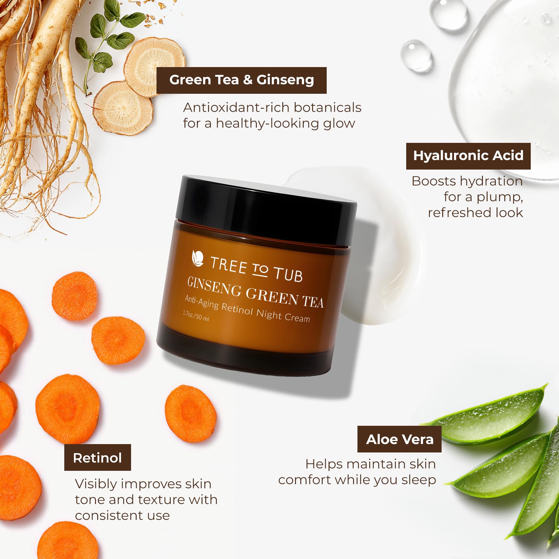 Tree to Tub ginseng natural regenera suavemente la piel