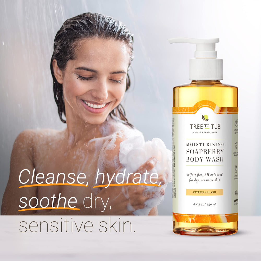 Tree to Tub con ingredientes naturales camomila y aloe para piel sensible