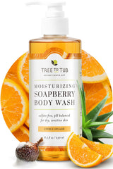 Tree to Tub gel de ducha cítrico en botella para uso diario y piel suave