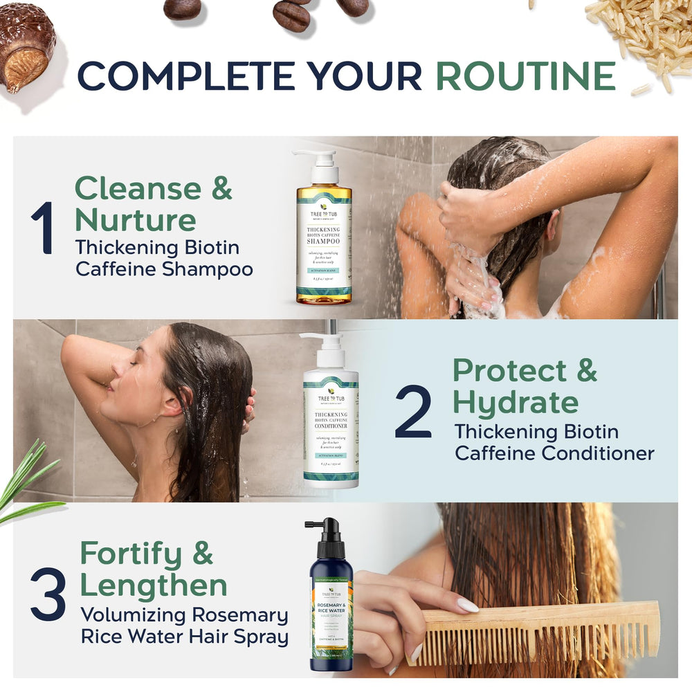 Tree to Tub spray capilar: aroma suave para la rutina diaria.