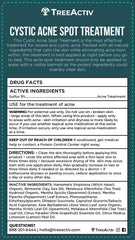 TreeActiv cystic acne spot treatment on the face demonstrates precise, targeted application