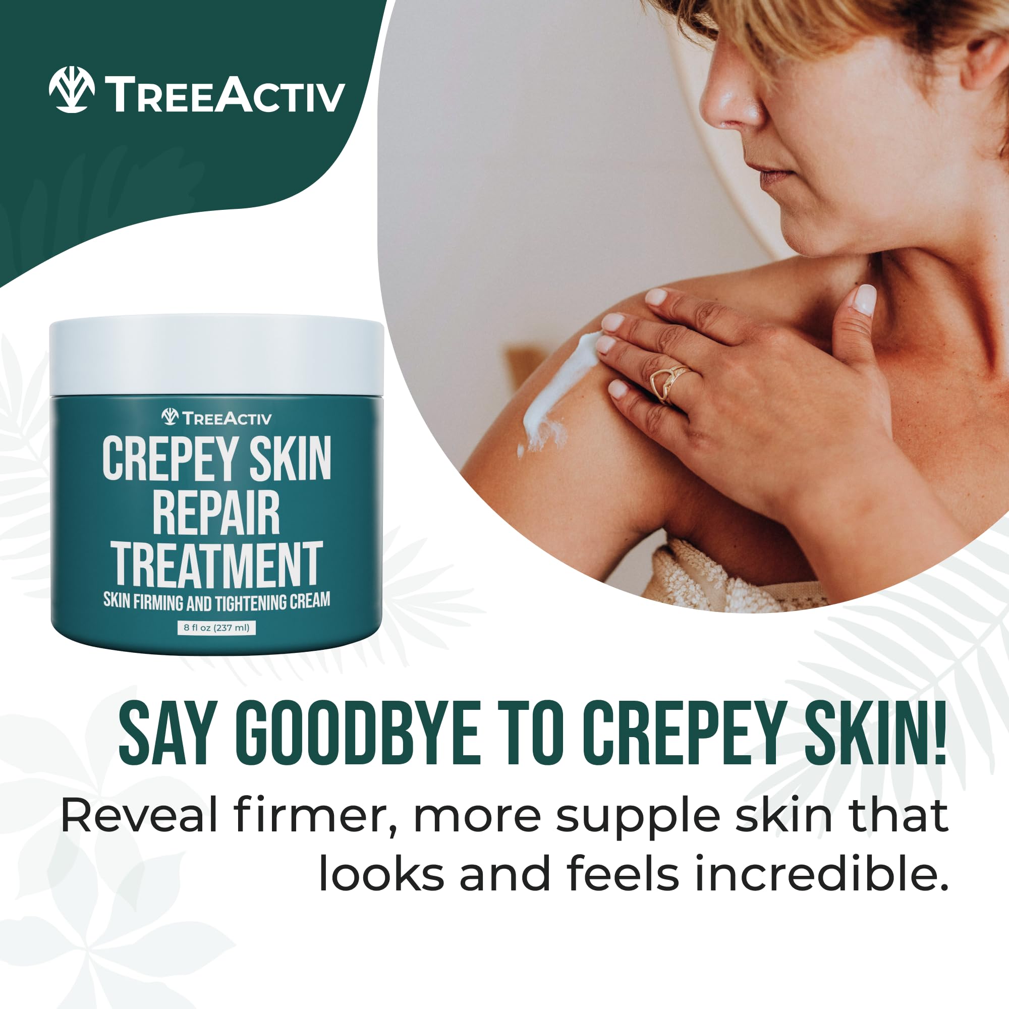 Crème TreeActiv application — tapoter et faire pénétrer pour douceur.