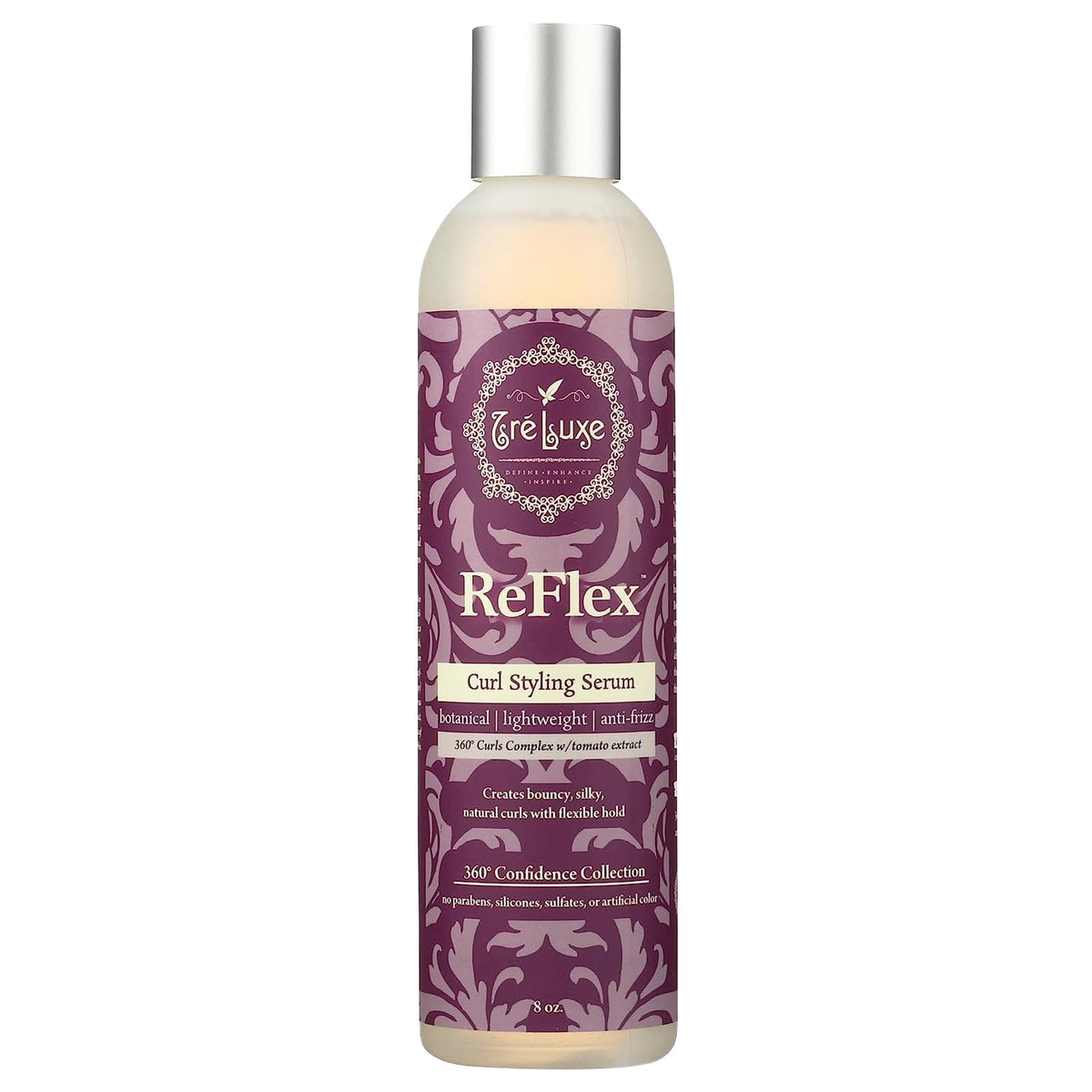 Treluxe Reflex Curl Serum, botella de 8 onzas, definición suave de rizos.