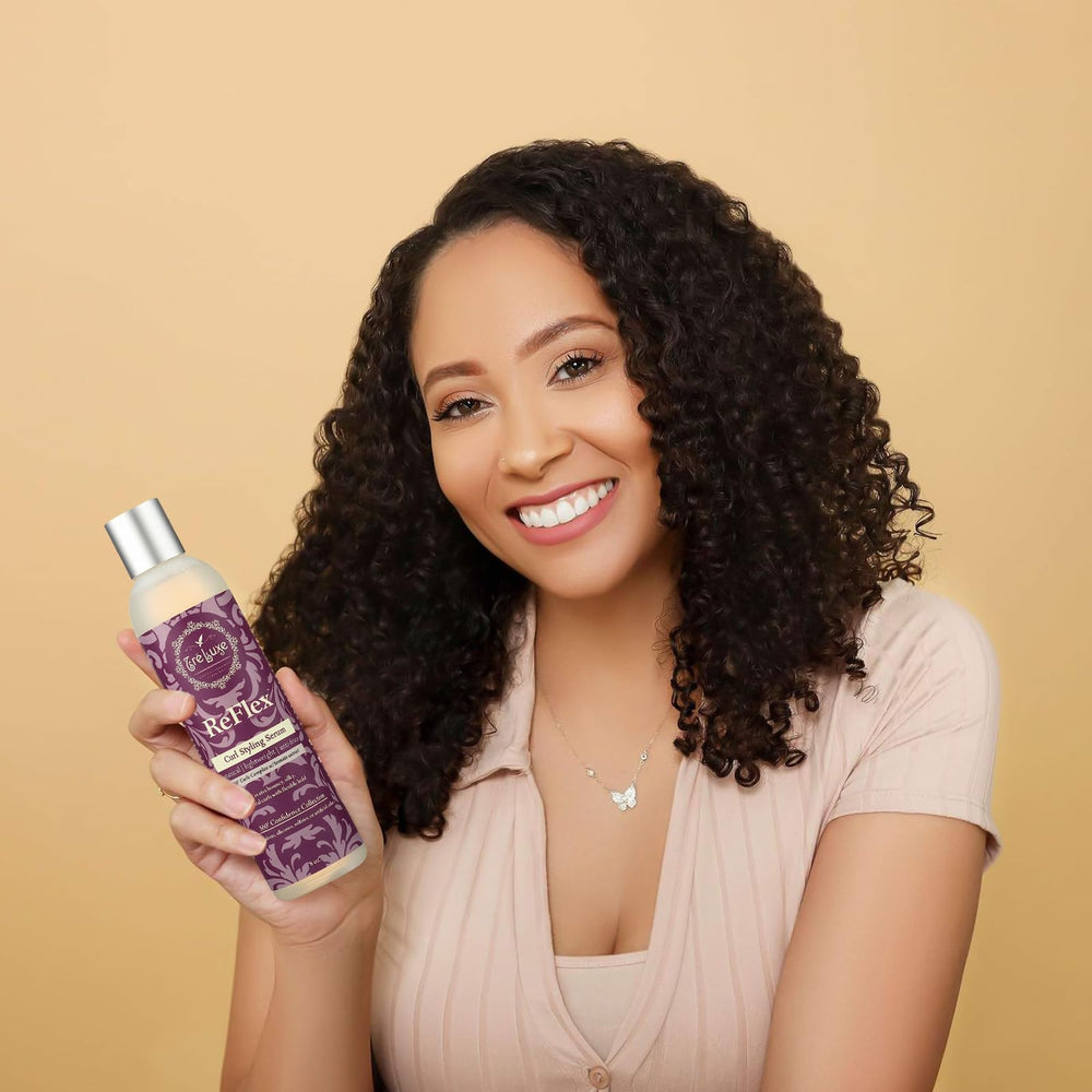 Treluxe Reflex Curl Serum para viaje compacto, fácil de llevar.