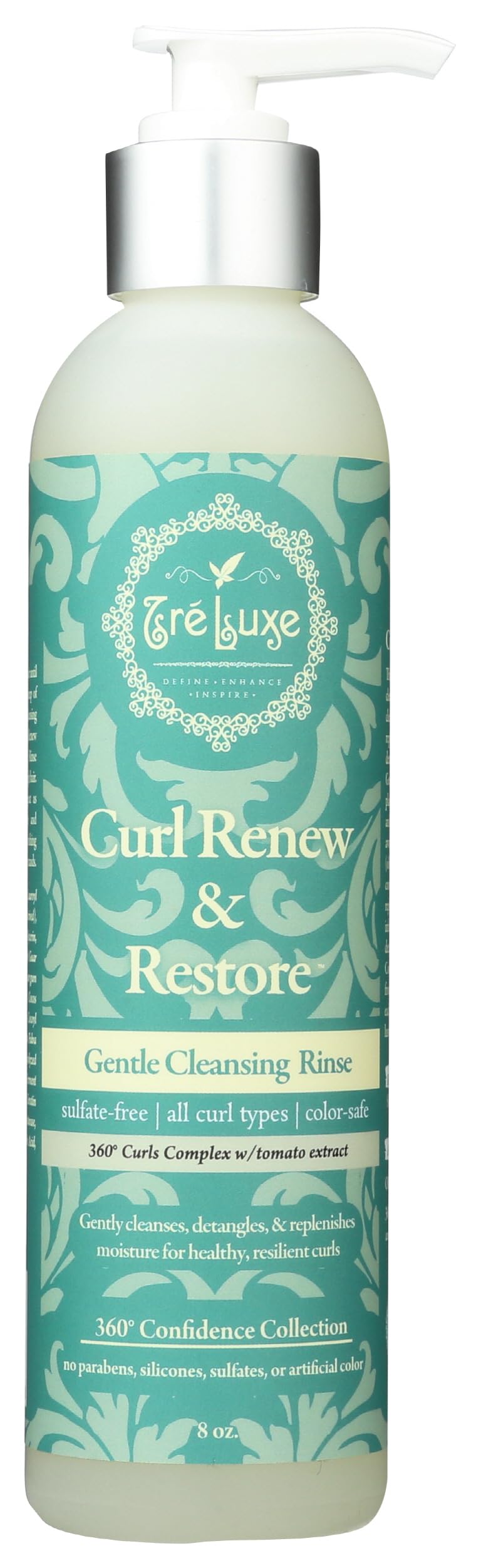 Rinçage doux Treluxe pour boucles renouvelées et démêlage facilité.