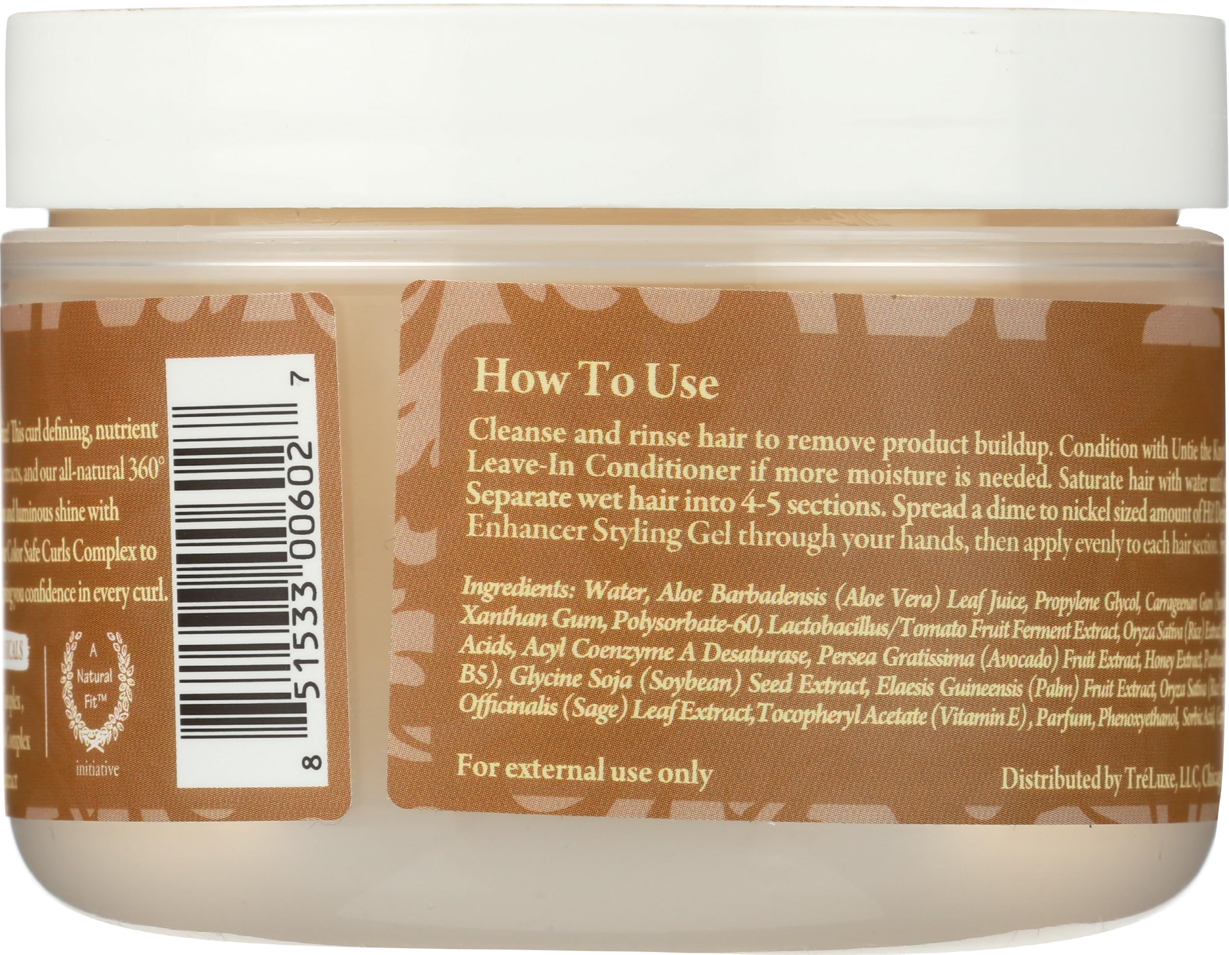 TRELUXE Definición de rizos con gel: textura ligera para peinados fluidos.