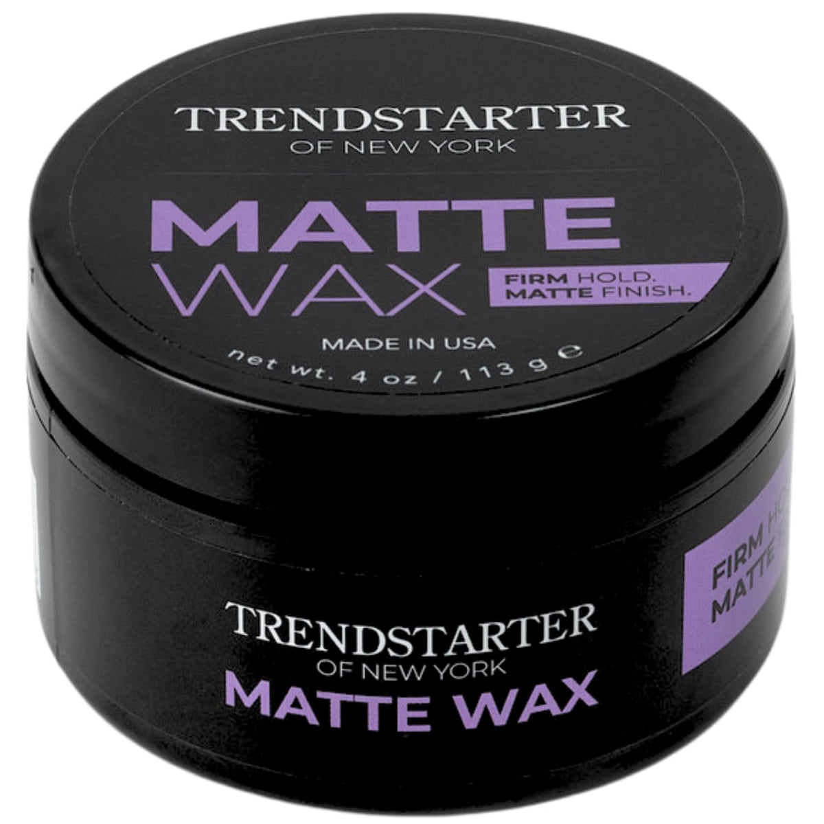 TRENDSTARTER CERA MATE, bote de 4oz, fijación firme para todo tipo de cabello.