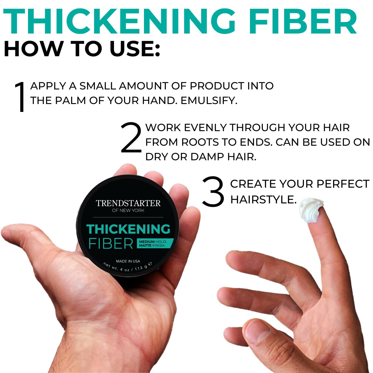 Volumen diario y estilo duradero con TRENDSTARTER Fibra Engrosadora.