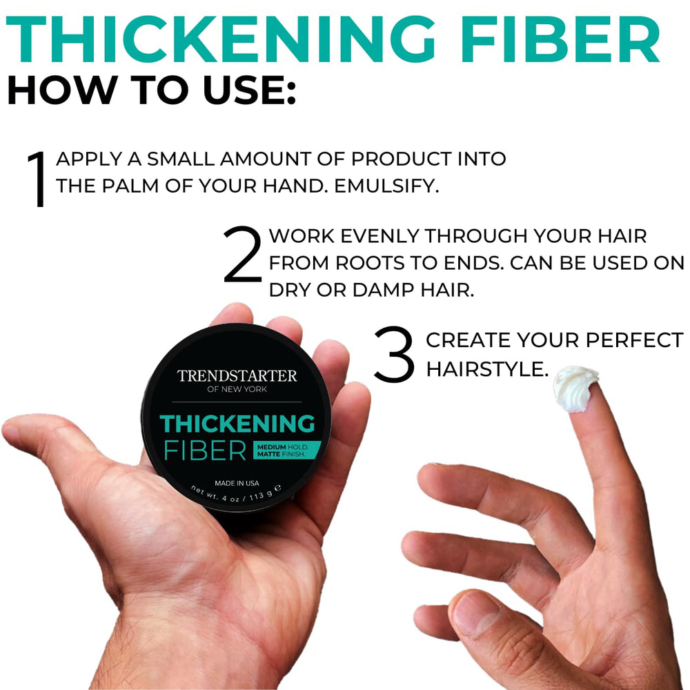 Volumen diario y estilo duradero con TRENDSTARTER Fibra Engrosadora.