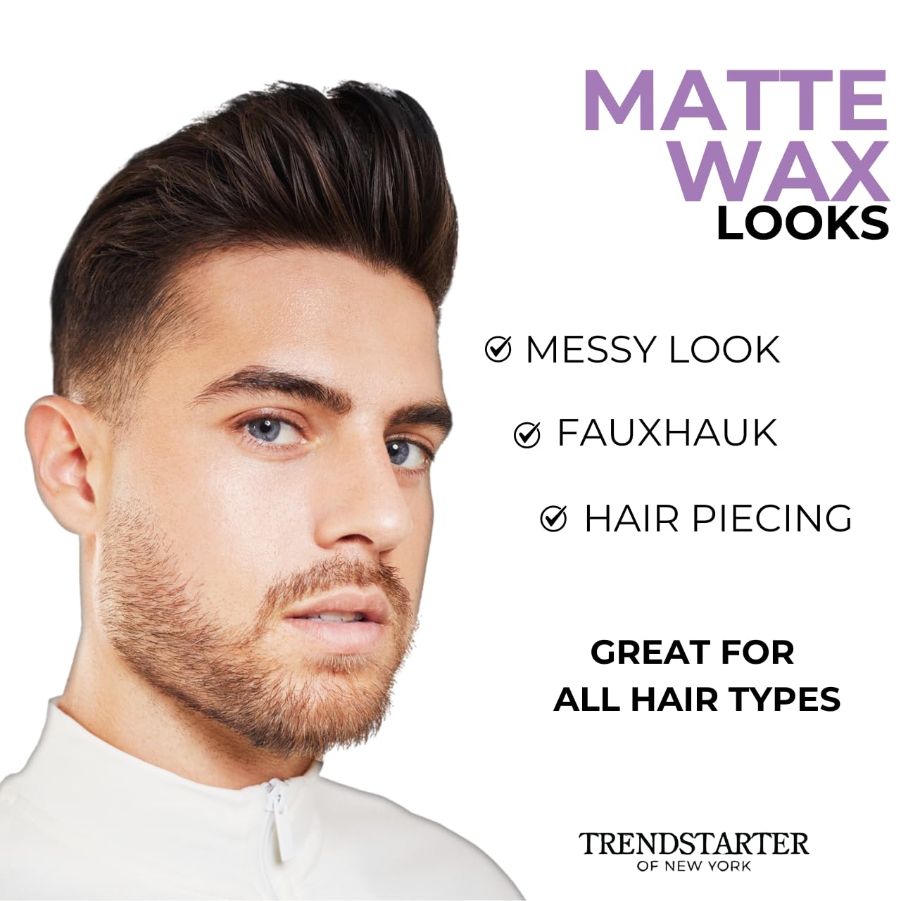 TRENDSTARTER Matte Wax: acabado mate que mantiene el look natural.