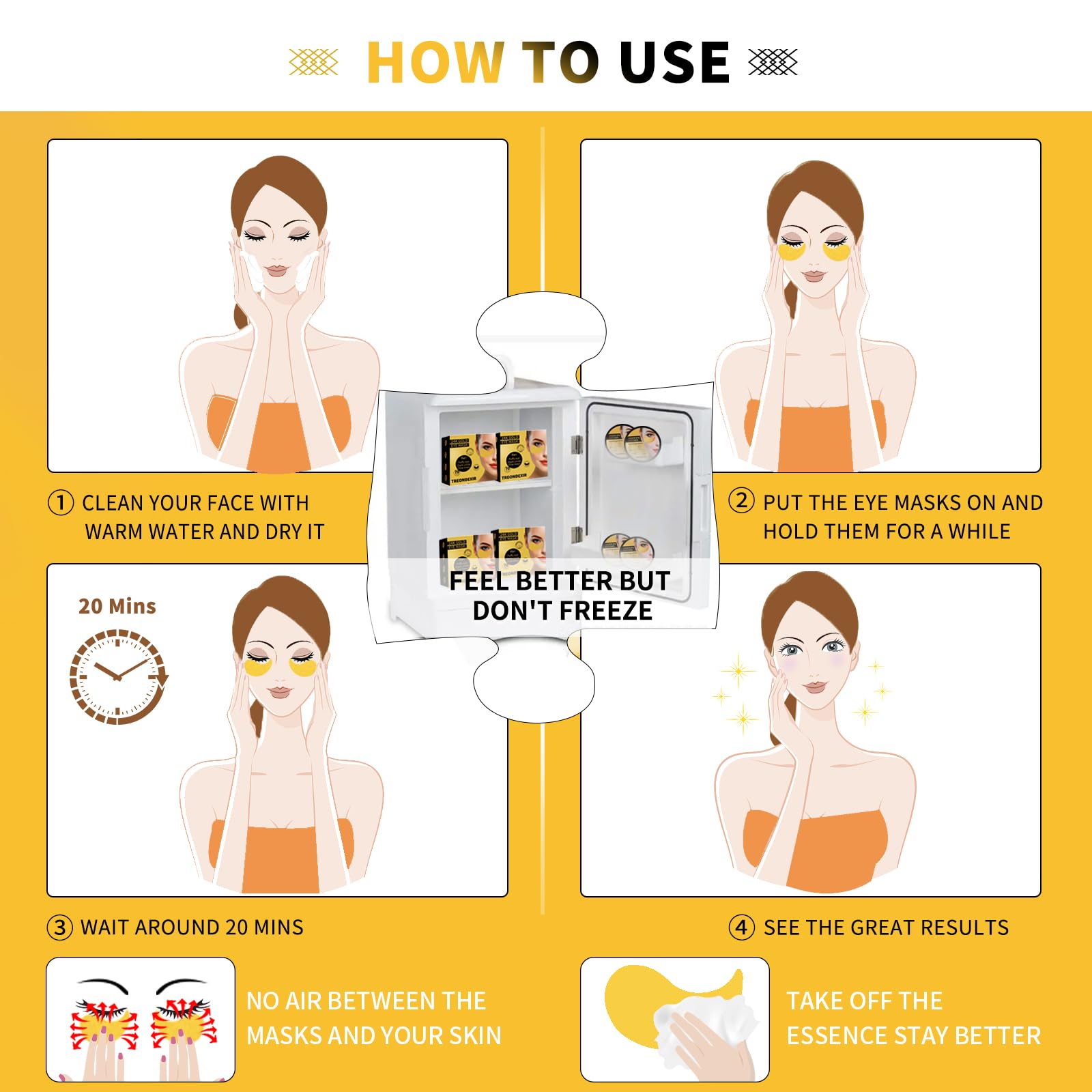 Treondexir usage guidance image shows 20-minute daily application.