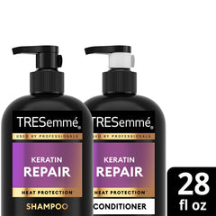 Acondicionador Keratin Repair de TRESemmé, acondiciona desde medio a puntas.