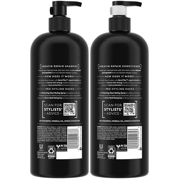 Champú Keratin Repair de TRESemmé en botella elegante para uso diario.