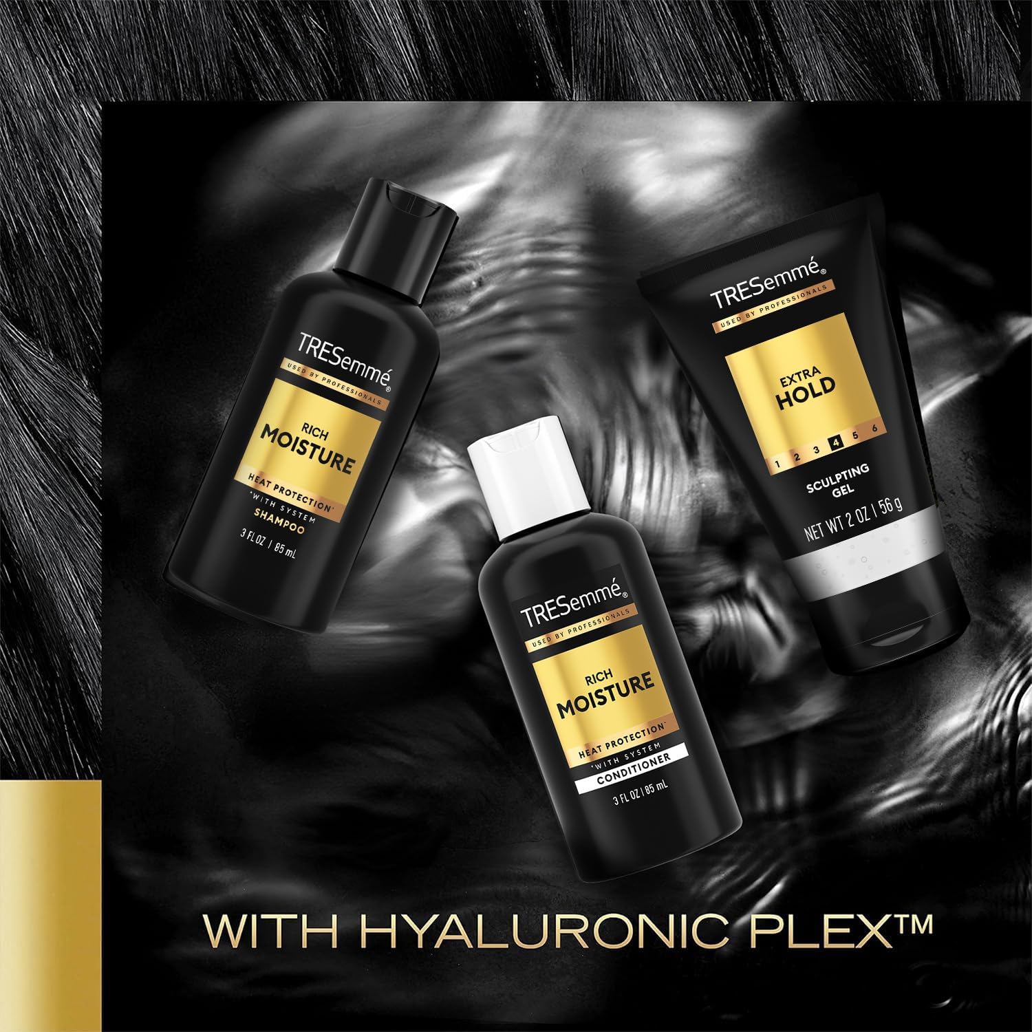 Fórmula nutritiva sin parabenos de TRESemmé para cabello suave y manejable.