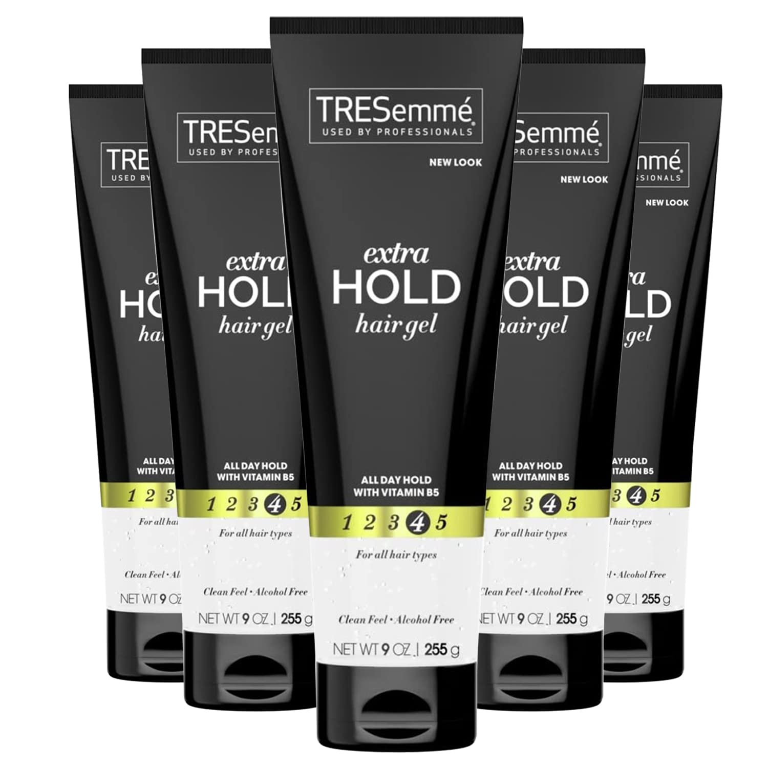 Gel TRESemmé con vitamina B5 en envase de 9 onzas para definición de peinado.