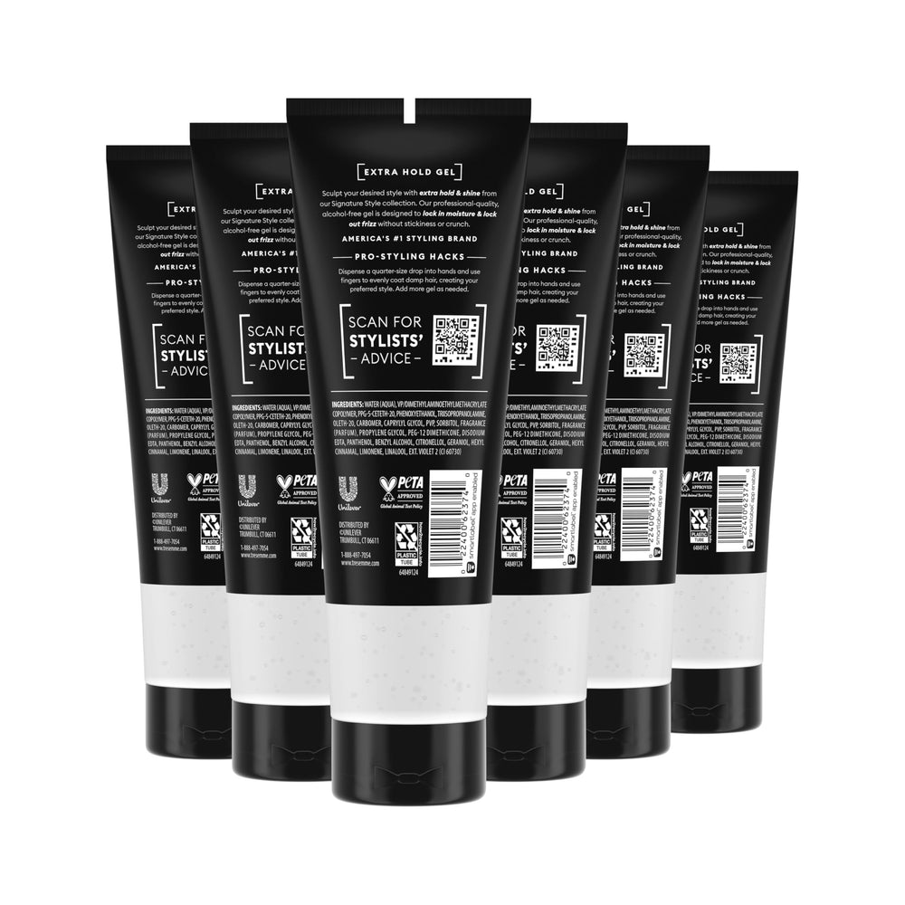 Gel sin alcohol de TRESemmé, control del frizz 24-horas para cabello suave.