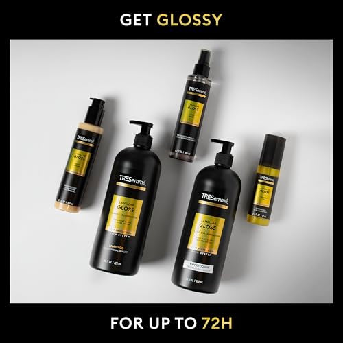 TRESemmé aceite lamelar, tras uso, cabello suave, disciplinado y con brillo.