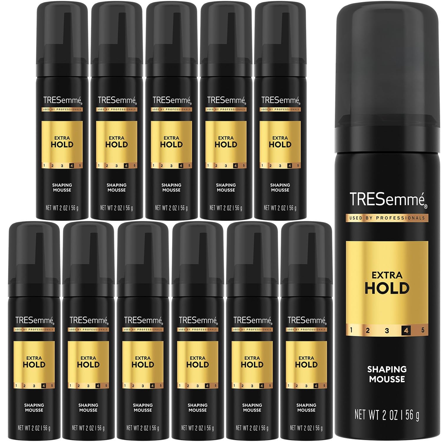 Mousse extra hold de TRESemmé: pack de viaje con 12 mini frascos