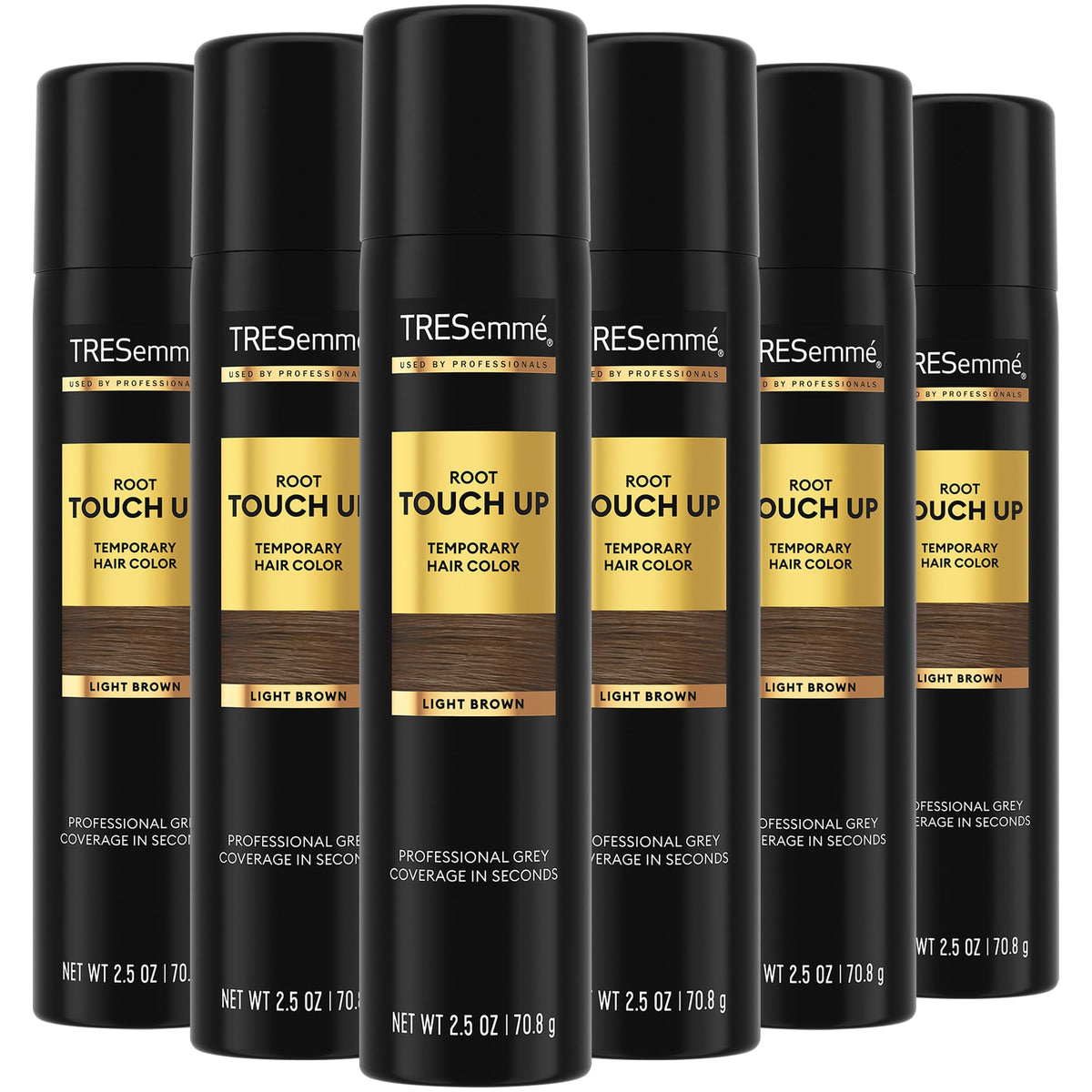TRESemmé Retoque de Raíz Marrón Claro: spray eficiente para cubrir raíces visibles en segundos.