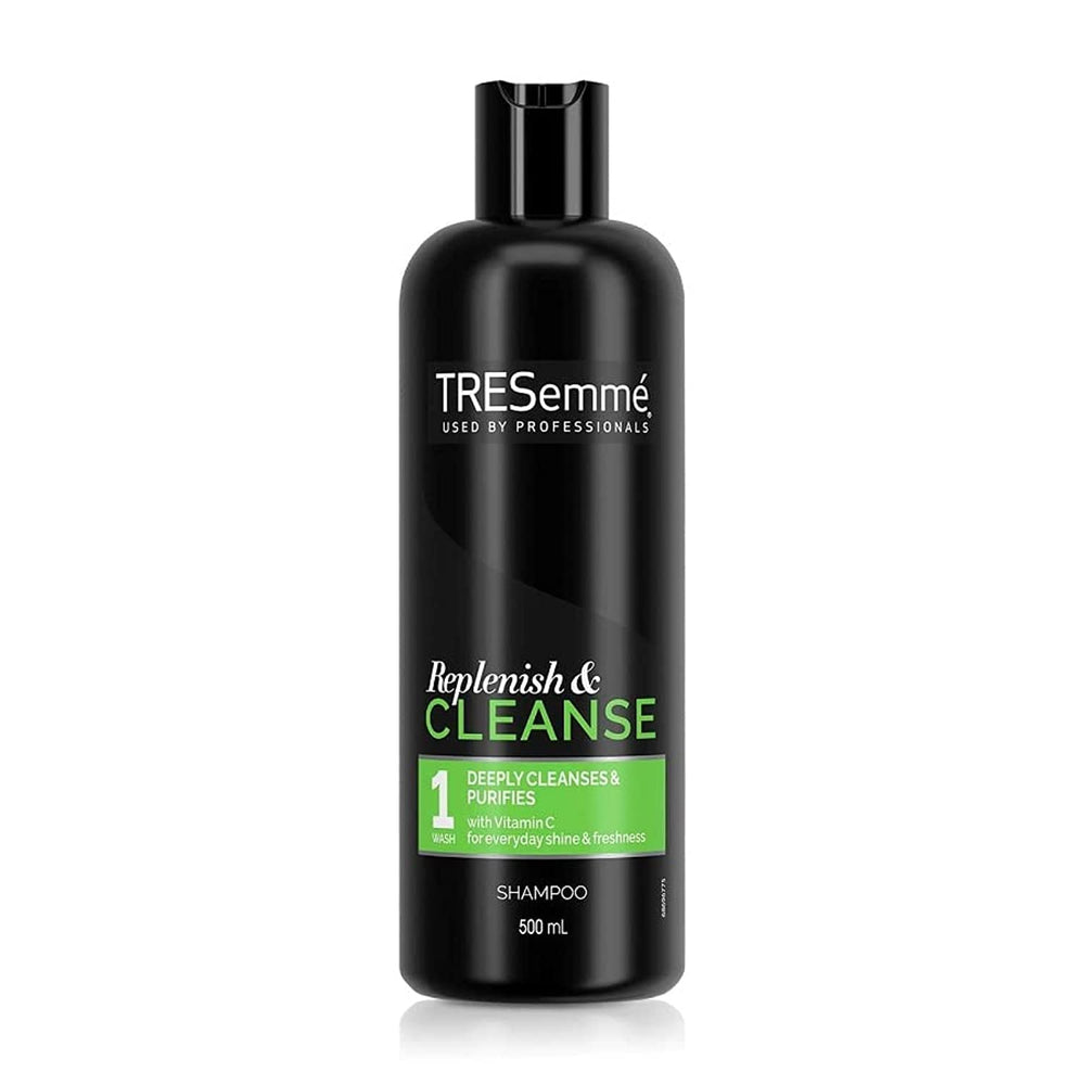 Tresemmé Shampoing Nettoyage profond – bouteille, purifie les cheveux en profondeur.