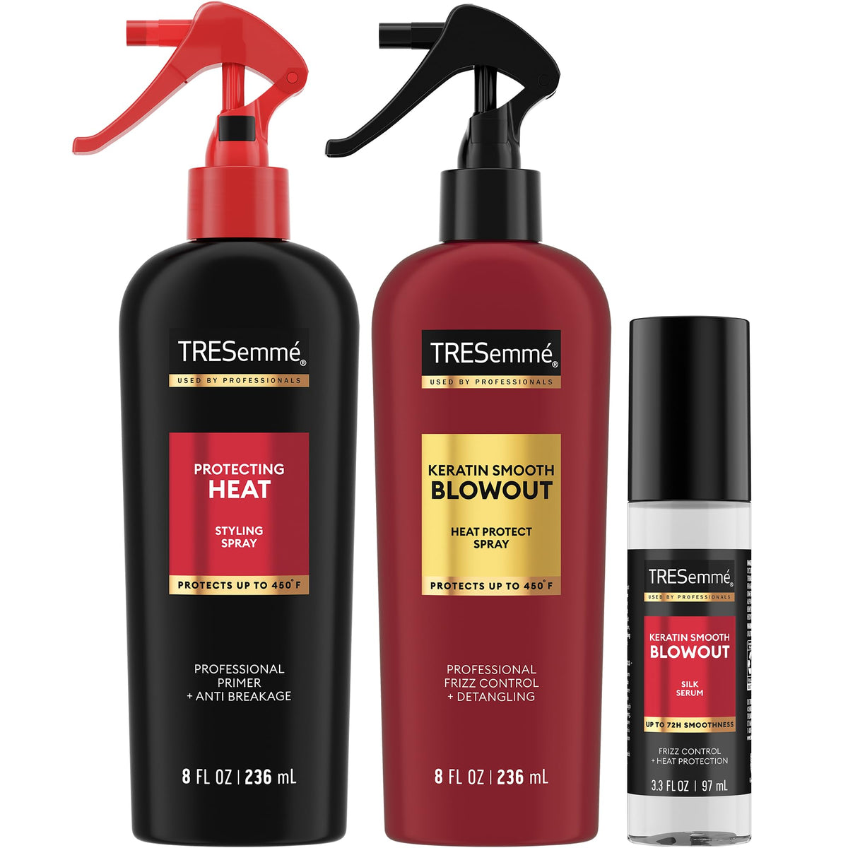 TRESemmé Spray Keratine lissage: fini lisse et durable.