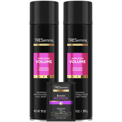 TRESemmé Total Volume hairspray bottle front view for all-day lift and body