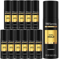 TRESemmé Travel Hairspray: bote de viaje con fijación extra para peinado duradero.