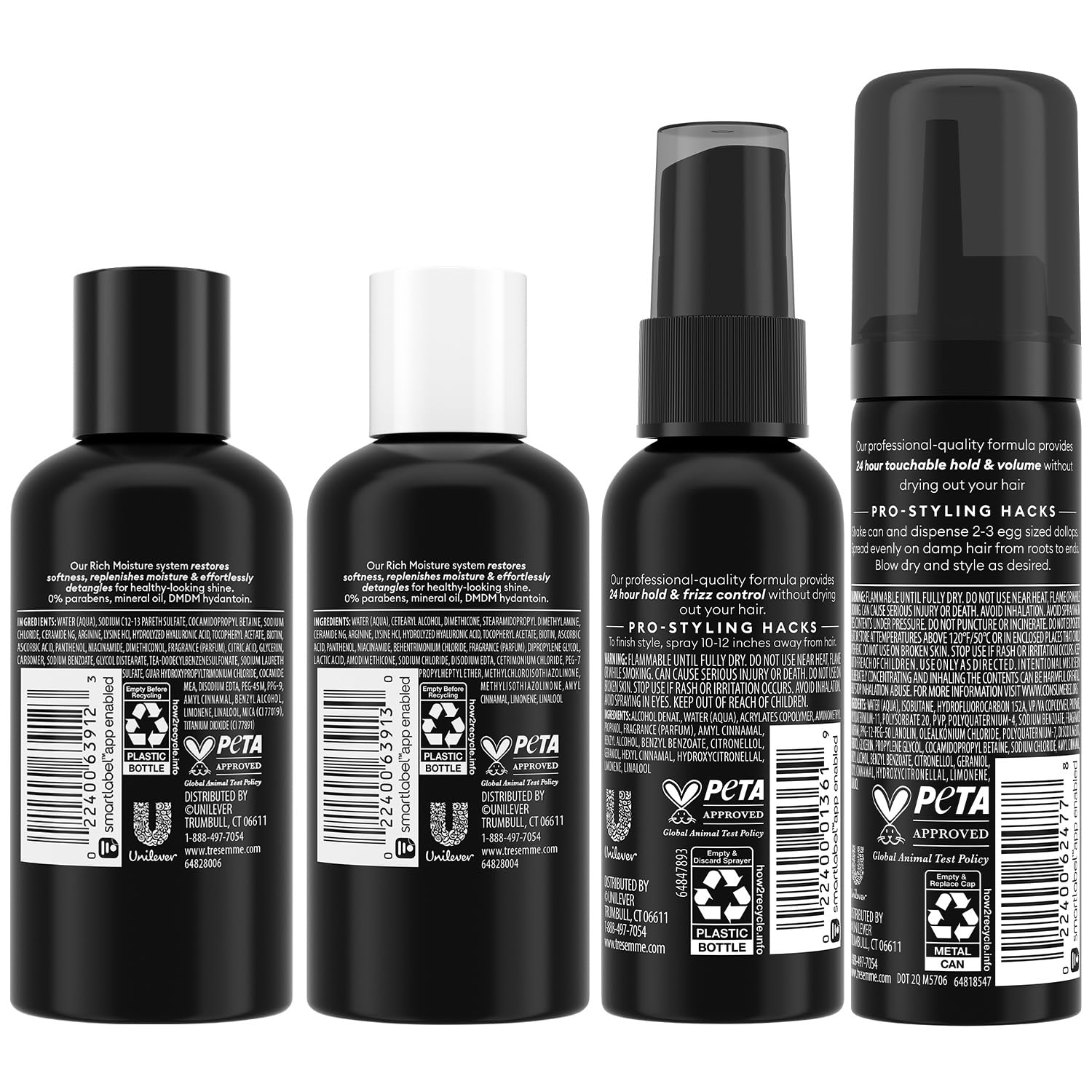 TRESemmé Acondicionador de viaje: nutrición ligera para peinar con facilidad.