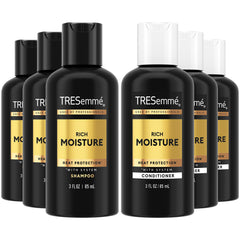 Shampoo TRESemmé Esenciales de viaje en botella, hidratación profunda para el cabello