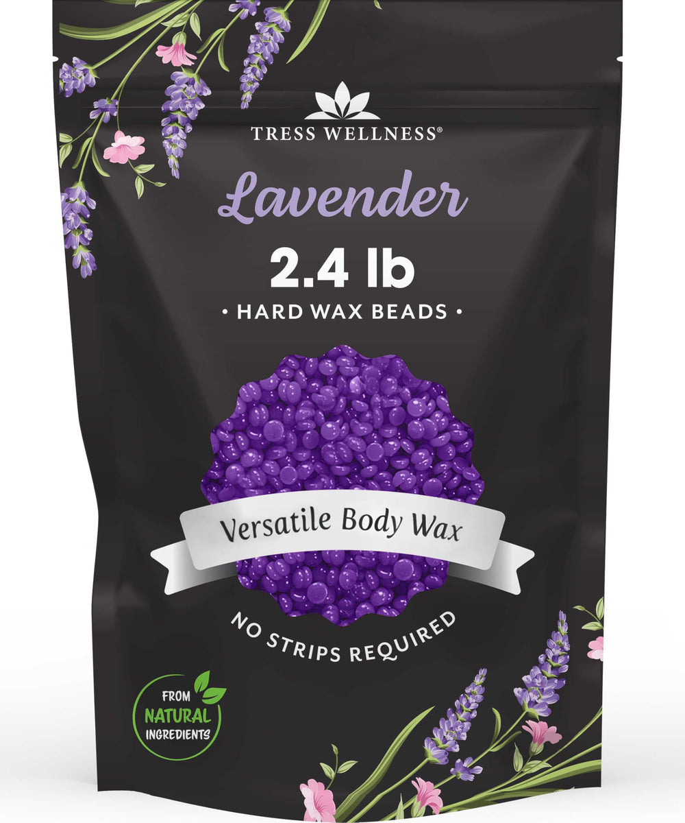 Perlas de cera Lavanda de Tress Wellness, 2.4 lb, depilación suave en casa