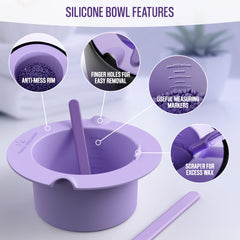 Espátula de silicona grande de Tress Wellness para aplicar cera con precisión