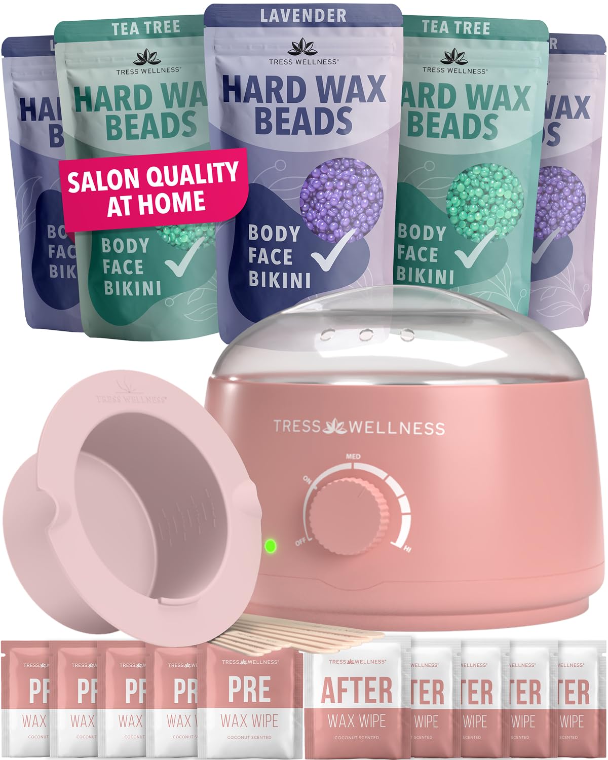 Kit Tress Wellness con calentador de cera para depilación en casa