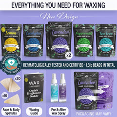 Kit completo de depilación en casa de Tress Wellness con cera y herramientas