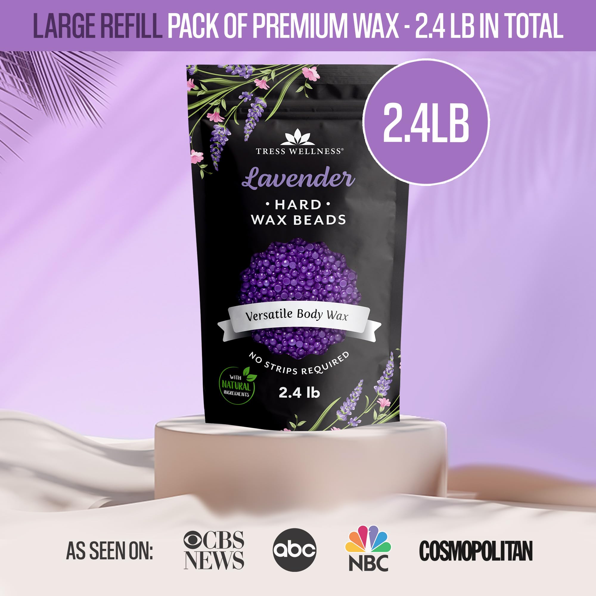 Kit de depilación Tress Wellness con cera Lavanda para uso doméstico