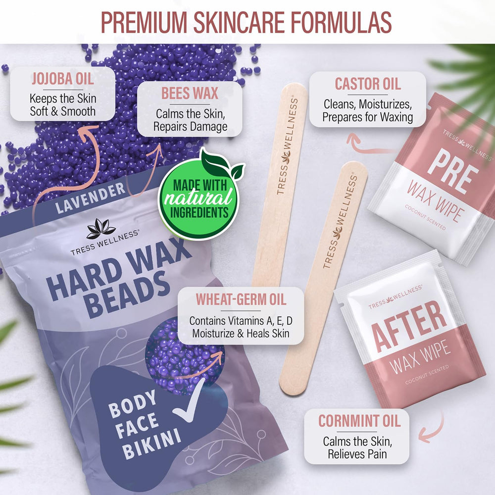 Palitos pequeños de depilación Tress Wellness para áreas delicadas