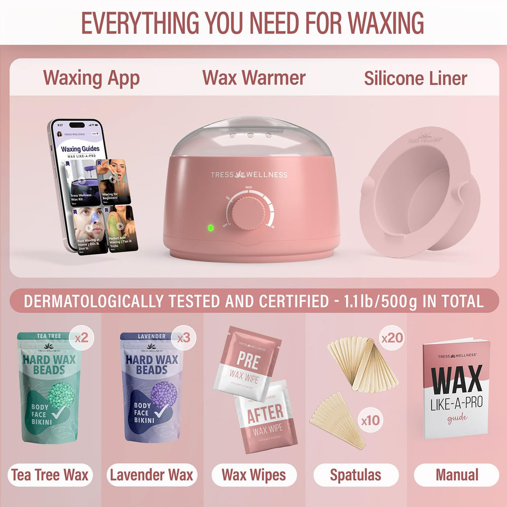 Perlas de cera dura de Tress Wellness para acabado suave