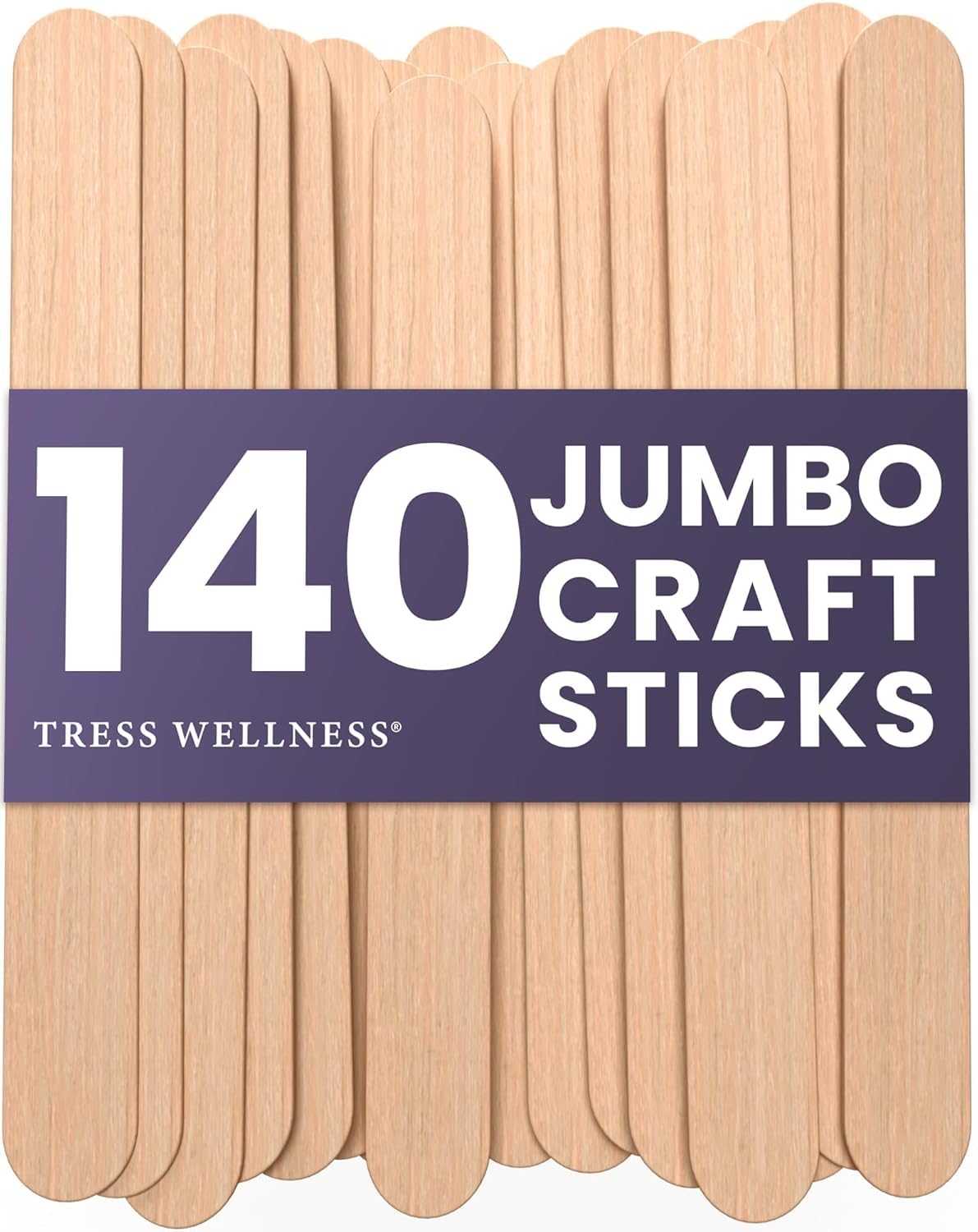 Palitos de artesanía sin astillas de Tress Wellness para depilación suave en casa.