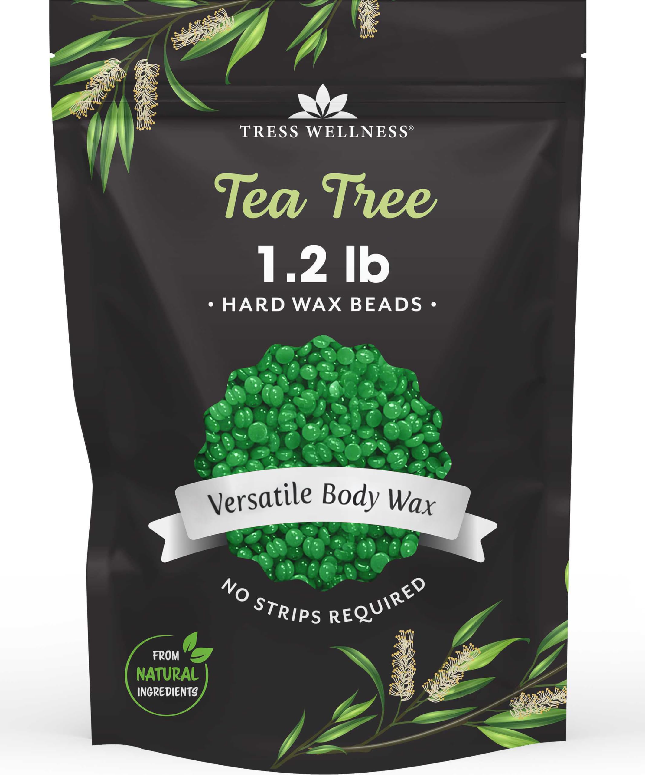 Tress Wellness perlas de cera árbol del té 1,2 lb para depilación suave