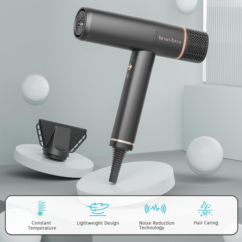 Indicadores LED del secador Tresses Touch para peinado preciso