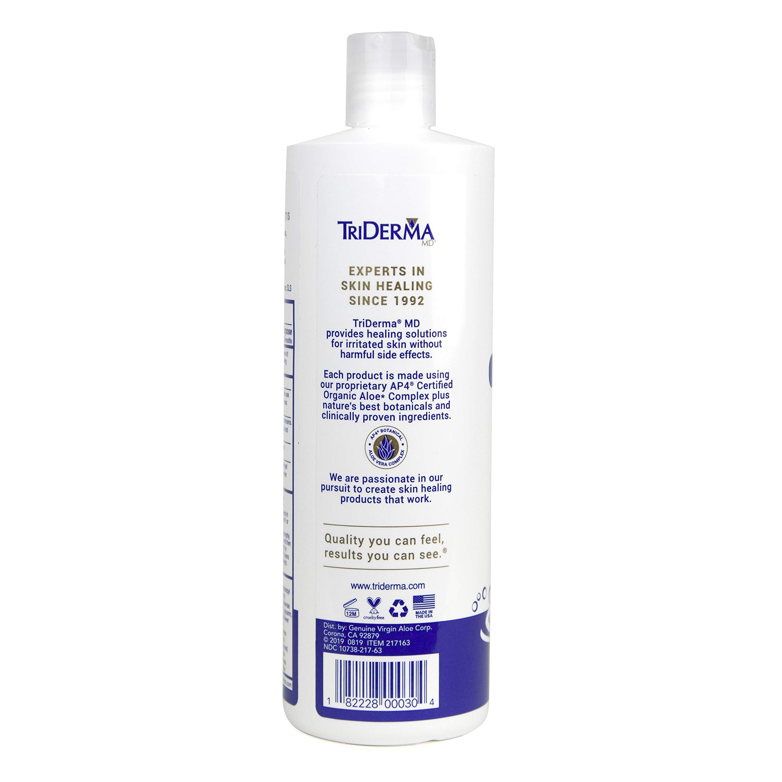 Aplicación del TriDerma Psoriasis Control Body Wash sobre la piel para calma suave