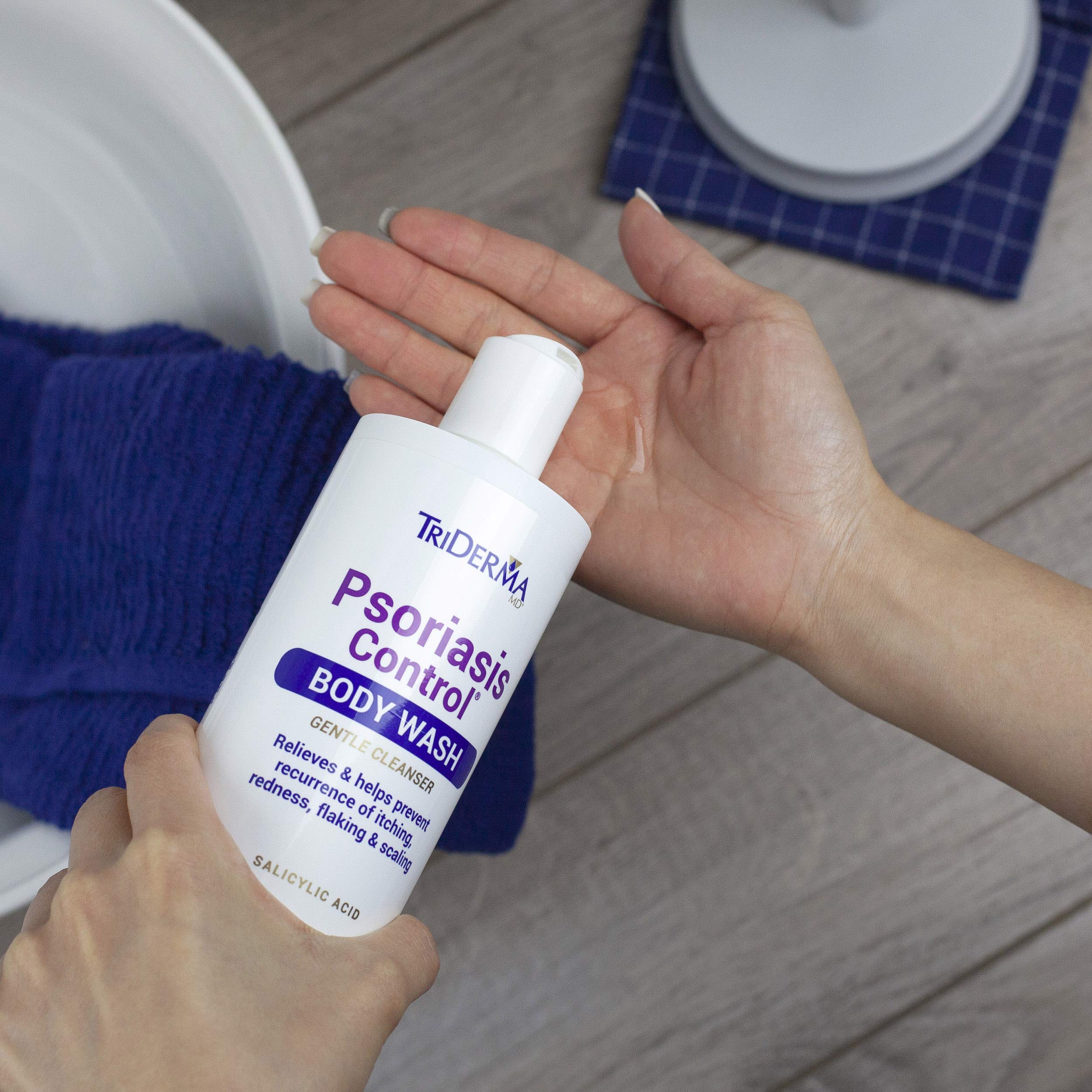 TriDerma Psoriasis Control Body Wash sin cortisona ni irritantes