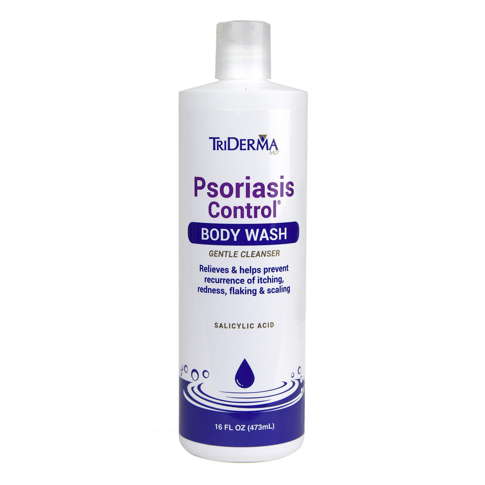TriDerma Psoriasis Control Body Wash, textura cremosa para limpieza suave de la piel