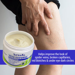 TriDerma Vein Defense Crème, application ciblée autour des cernes et des veines visibles.