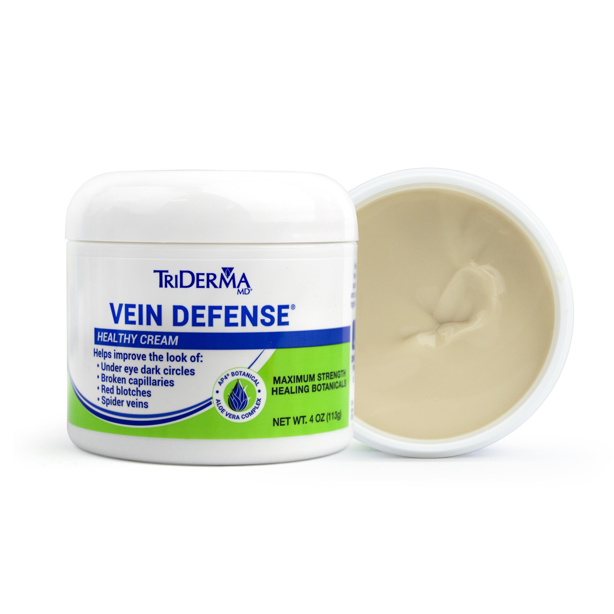 TriDerma Vein Defense Crème utilisation quotidienne sur le visage et le cou.