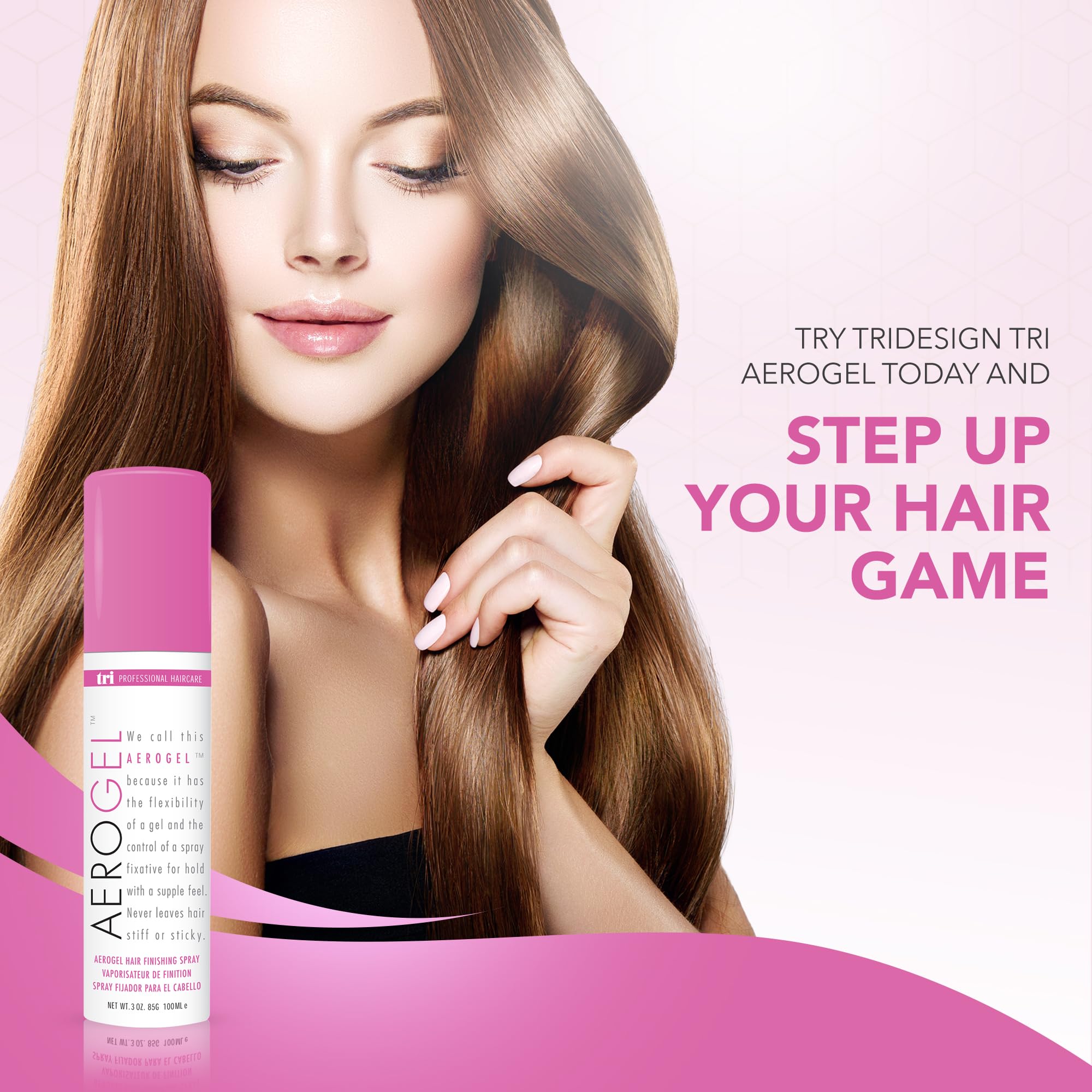 TRIDESIGN Aerogel Hairspray: acabado limpio sin residuo grasoso