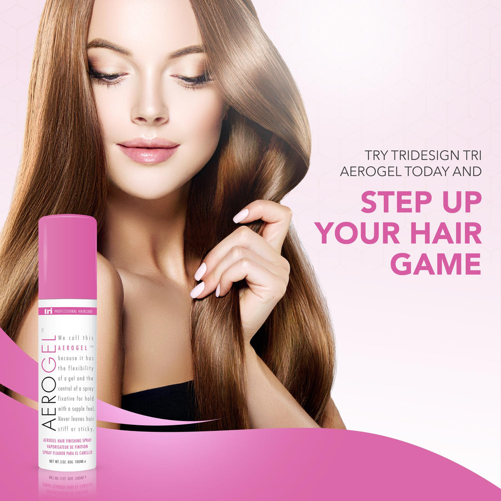 TRIDESIGN Aerogel Hairspray: acabado limpio sin residuo grasoso
