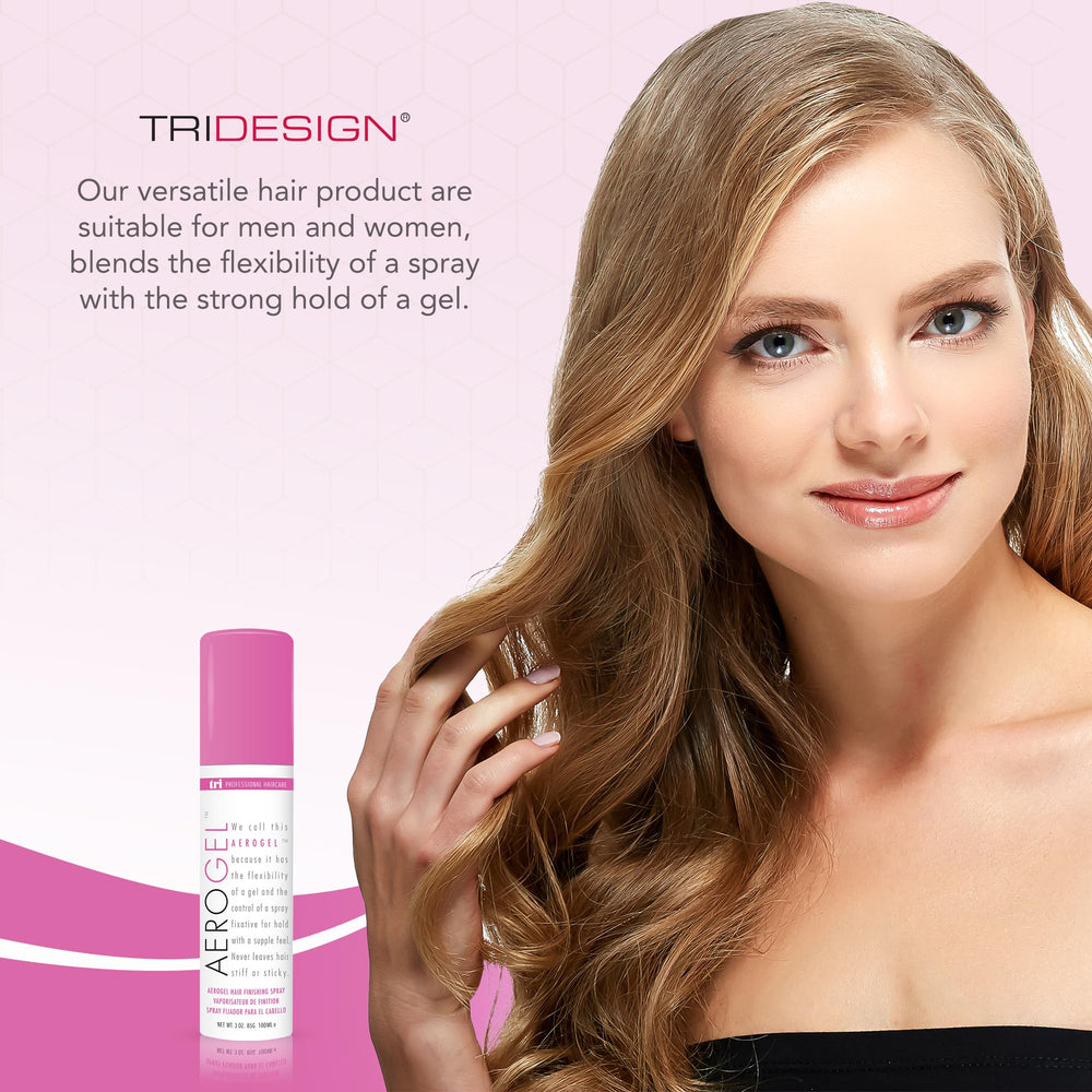TRIDESIGN Aerogel Hairspray: fijación duradera sin rigidez para todo tipo de cabello