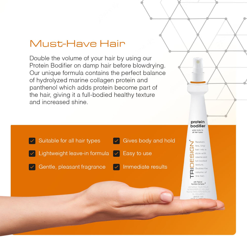 Levantamiento y cuerpo en mechones individuales con Protein Bodifier.